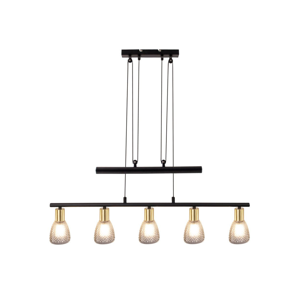 Näve Lindita Hanglamp - 5 Spots Metaal Glas 82cm