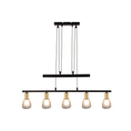 Näve Lindita Hanglamp - 5 Spots Metaal Glas 82cm