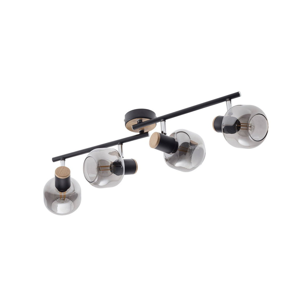 Näve Fumoso Plafondlamp - Zwart Rookglas 80cm