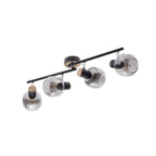 Näve Fumoso Plafondlamp - Zwart Rookglas 80cm