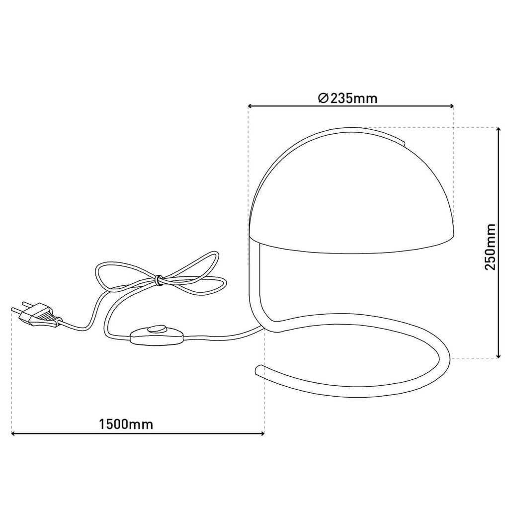 Näve Burano Tafellamp Zwart 25cm