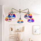 Näve Varna LED-Hanglamp 5-Flamm 50cm Messing