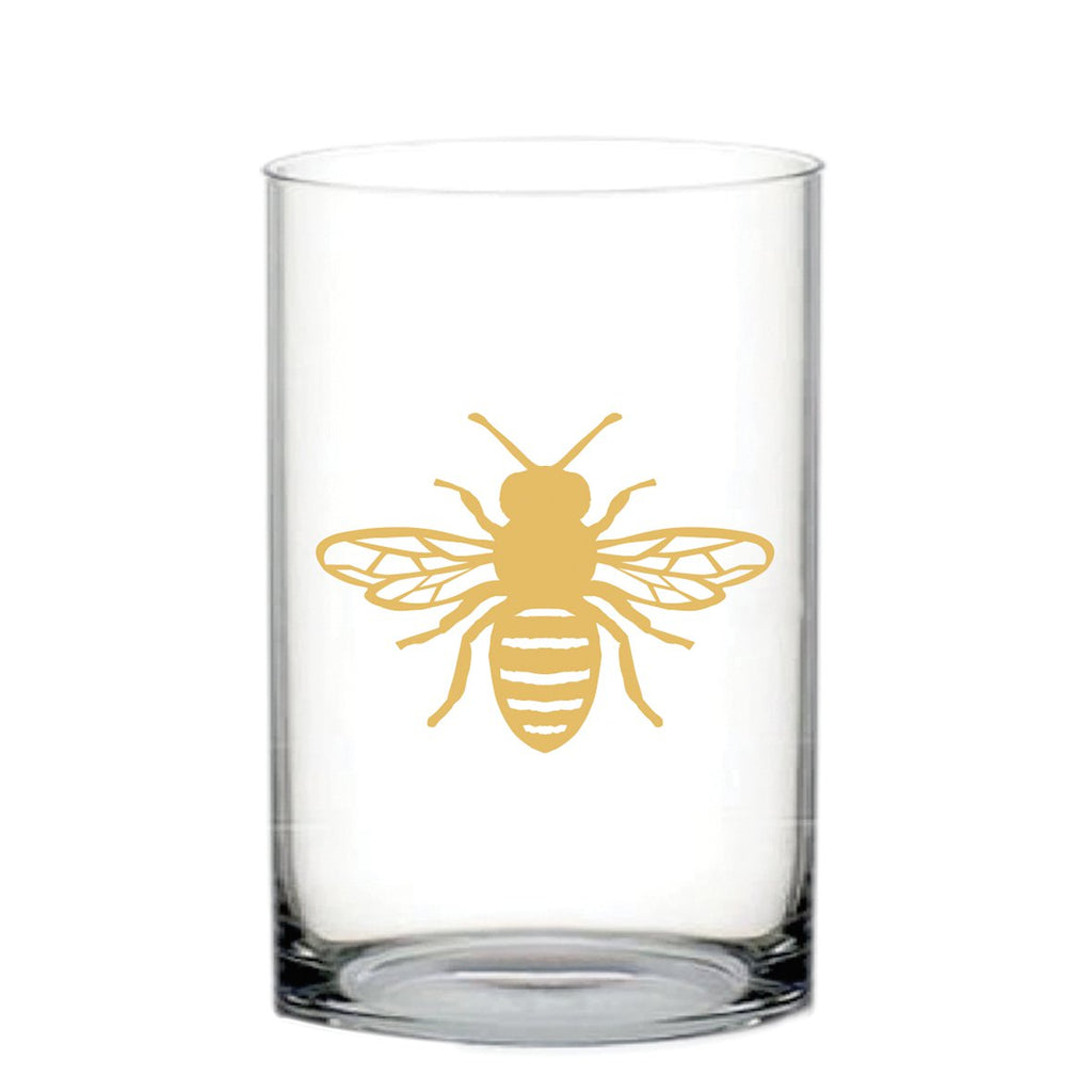 Vaasbijen 10 x 17 cm - Aulica Transparant Ronde Glas Vaas