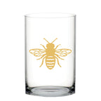 Vaasbijen 10 x 17 cm - Aulica Transparant Ronde Glas Vaas