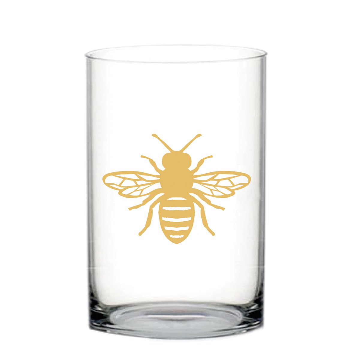 Vaasbijen 10 x 17 cm - Aulica Transparant Ronde Glas Vaas