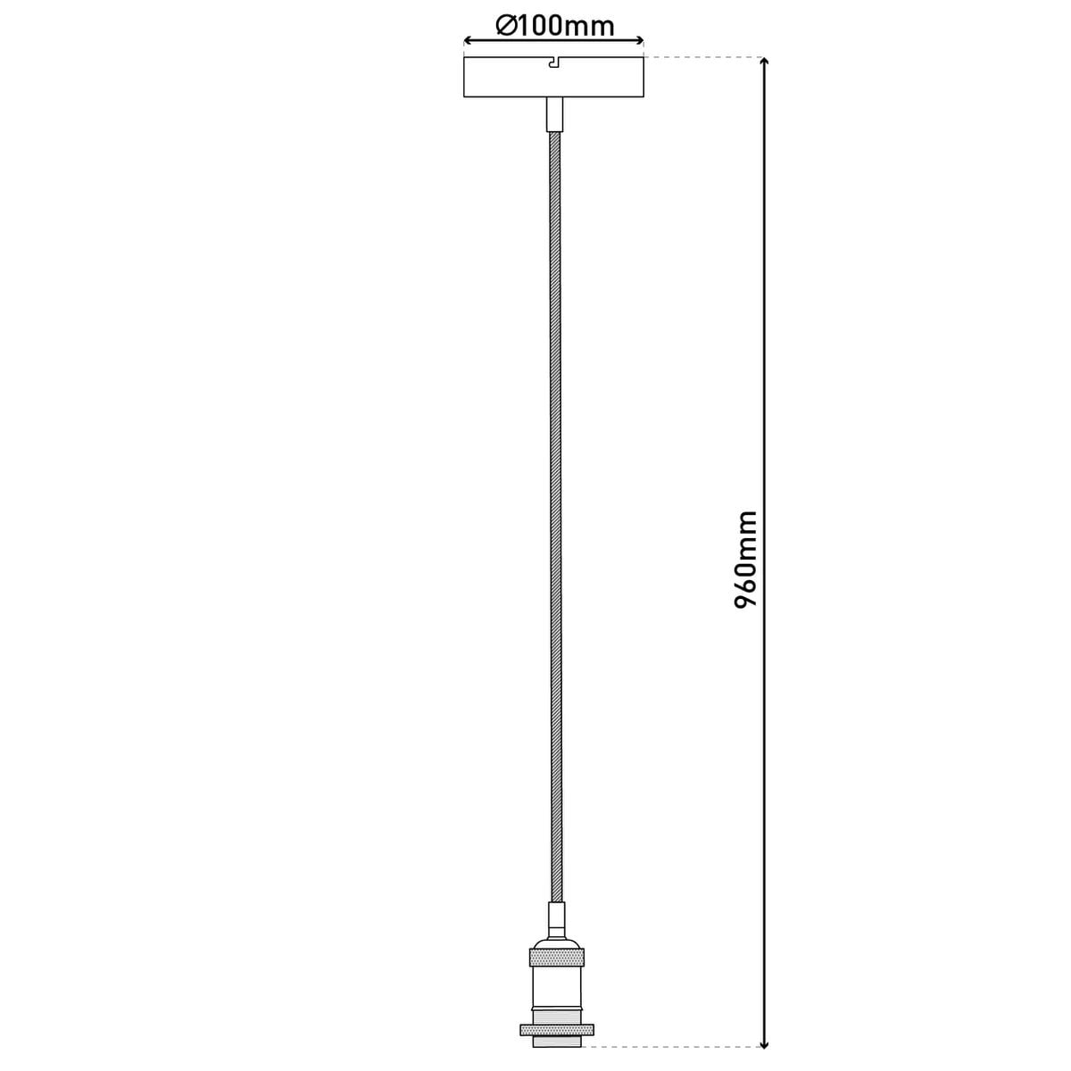 Näve Ontario Hanglamp Jute E27 Zwart