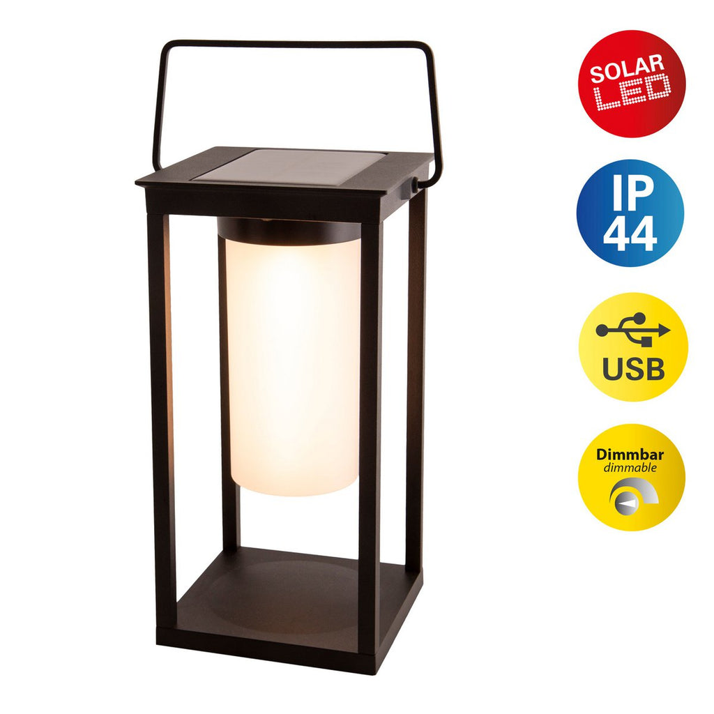 Näve LED Camping Plintlamp - Zwart 28cm