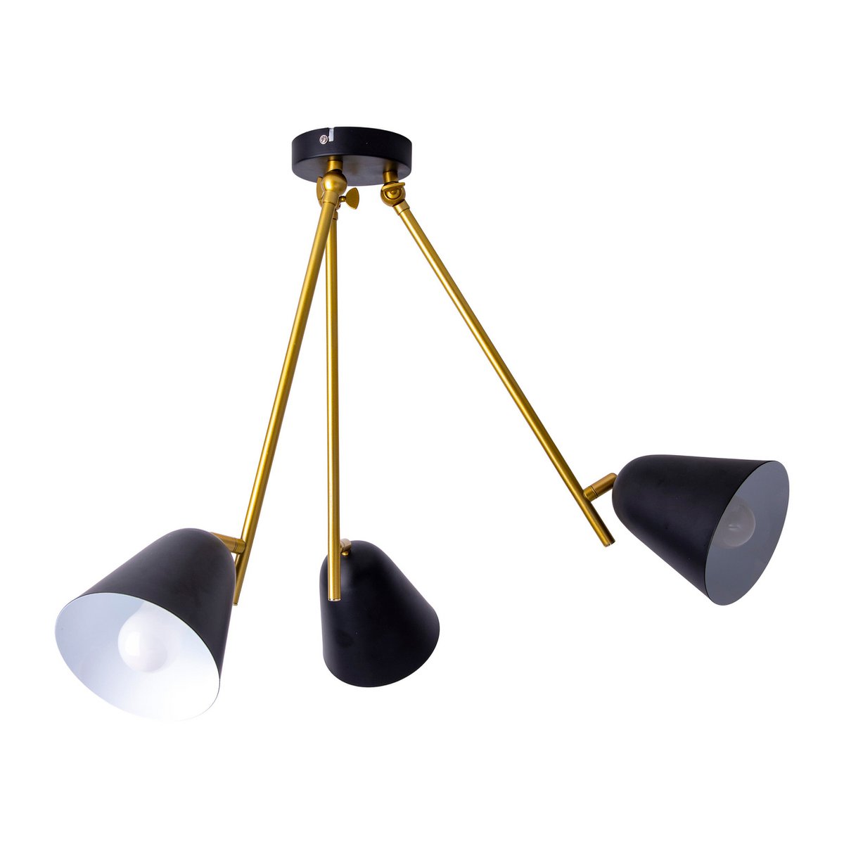 Näve Triton 3-zits Plafondlicht Zwart 95cm