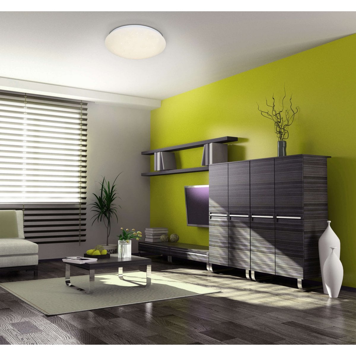 Näve Como LED Plafondlamp 26cm Wit