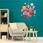 Hanglamp Explosie - 65cm Metaal Glas G9