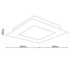LED plafondlamp Glasgow 36cm Chroom