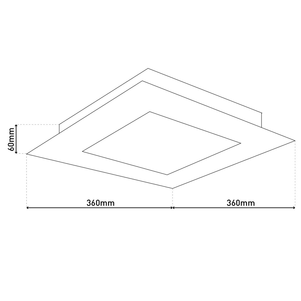 LED plafondlamp Glasgow 36cm Chroom