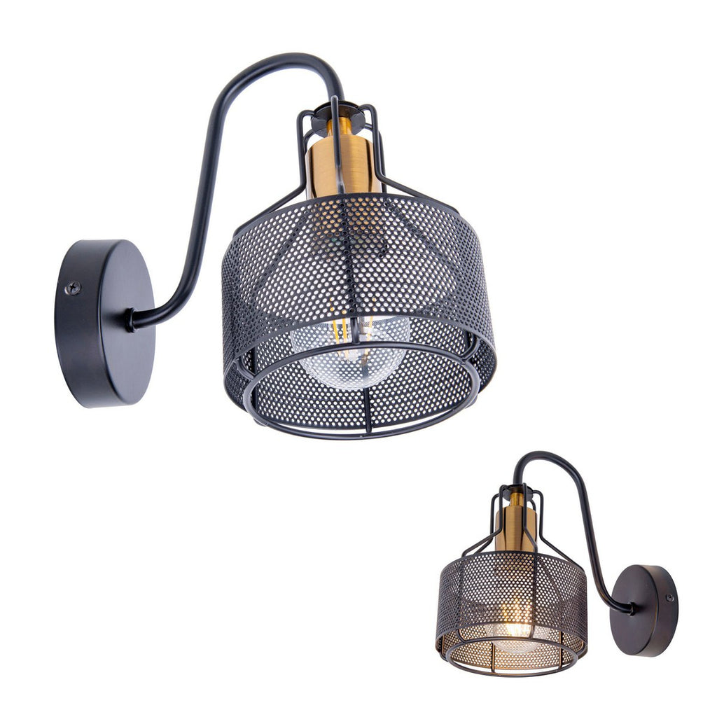 Näve Foro Wall Lamp - Black Metal E27