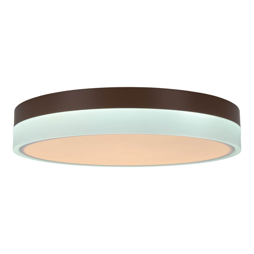 LED-plafondlicht Lola Ø50cm Bruin-Wit Dimmable