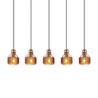 Näve Foro 5-Lichts Hanglamp - Zwart/Goud 96cm