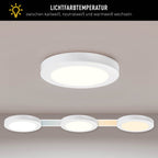 Näve Bonus LED-plafondlamp Ø16,5cm Wit CCT