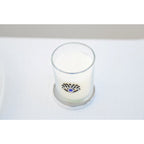 Zilveren kaars patchouli parfum 7x7x8,5 cm - Aulica