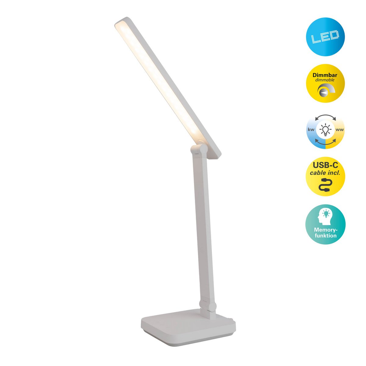 LED Tafellamp Mover Wit 38cm Dimbaar CCT