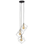 Canto Hanglamp 3-Vlammig Zwart Goud E27 39cm