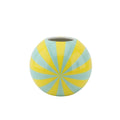 Bloemvaas Swirl - Geel/Mint - 20x20x17cm Dolomiet Design