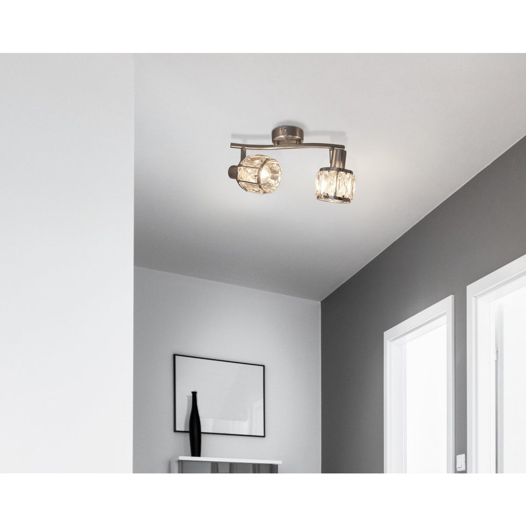 Josefa Plafondlamp - Metaal/Glas 28cm Wit
