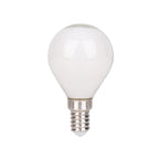6 Set LED -lamp met E14 -aansluiting, peervorm 4 watt, gemaakt van metaal en glas, melkachtig