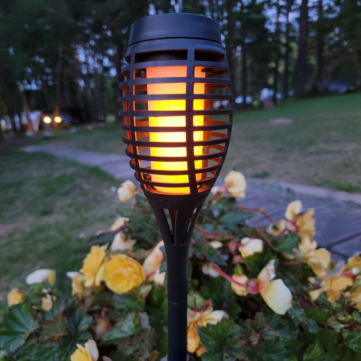 Näve Torch LED Tuinspies 45cm Grijs 5-delig Set
