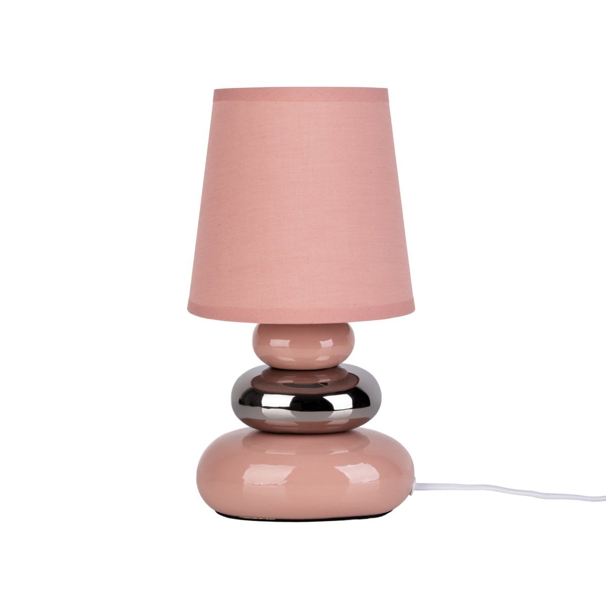 Keramische tafellamp "Stoney" roze E14