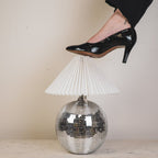 Housevitamin Disco Tafellamp - Glas Zilver 20x20x20cm