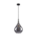 Näve Gota Hanglamp - Zwart Rookglas Ø25cm