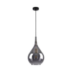 Näve Gota Hanglamp - Zwart Rookglas Ø25cm