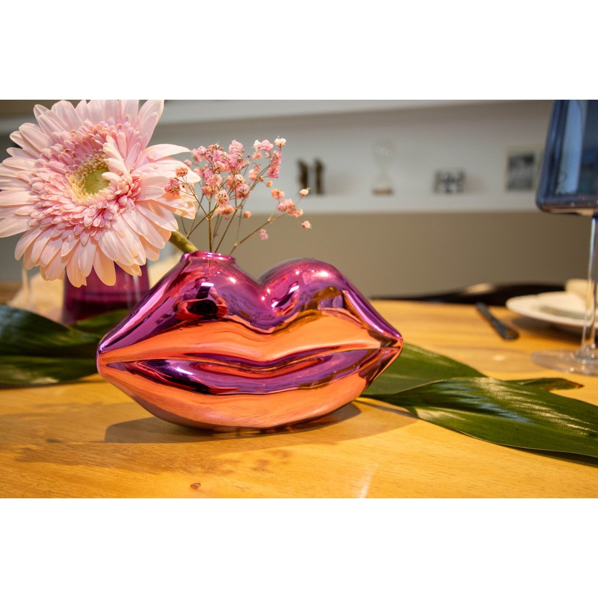 Aulica Mini Vase Kiss - Rose, Glas, Decoratief
