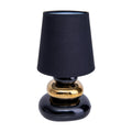 Näve Stoney Tafellamp Keramiek Zwart Goud 31cm