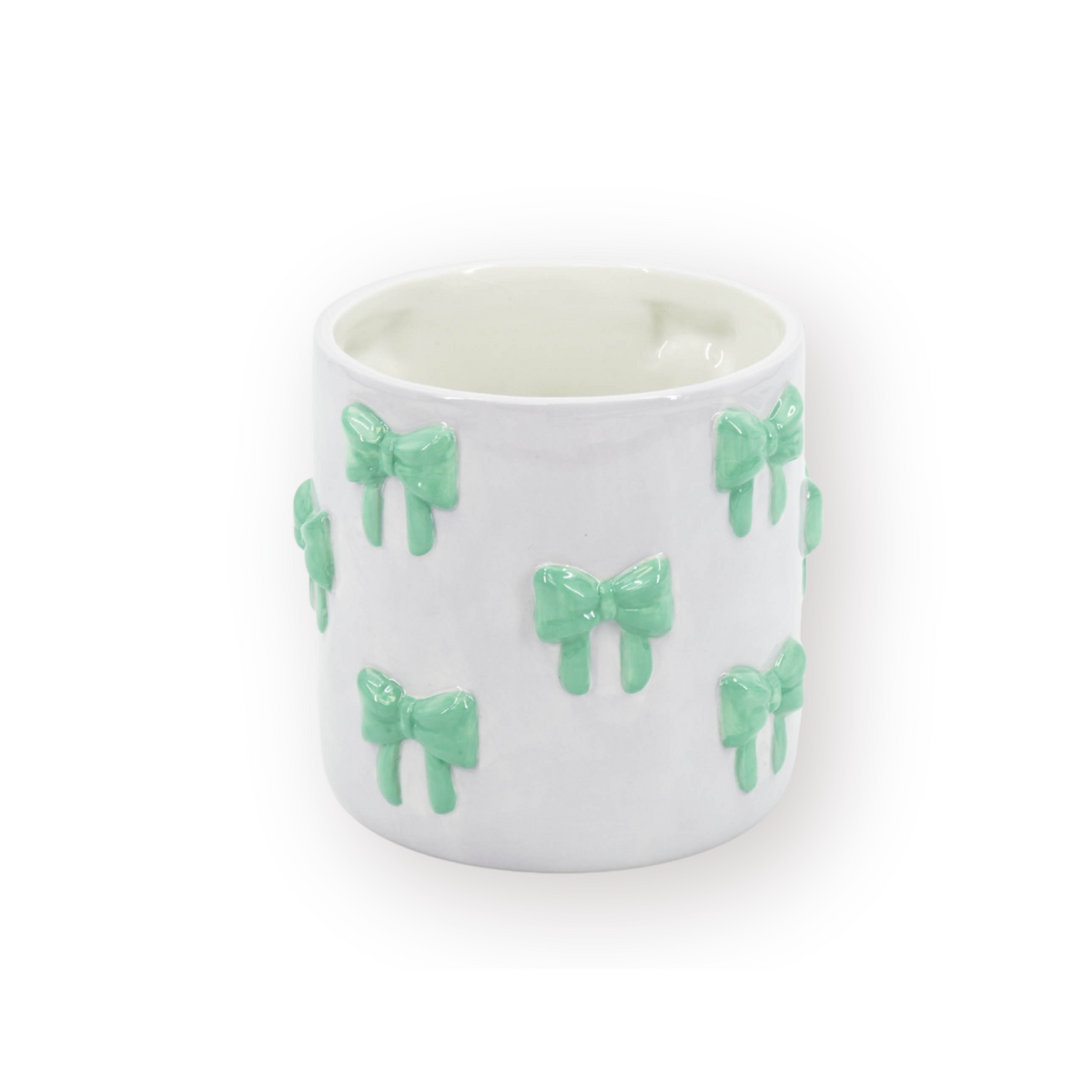 Bloempot met Strikken - Lila/Mint - 12,5x12,5x13cm Housevitamin