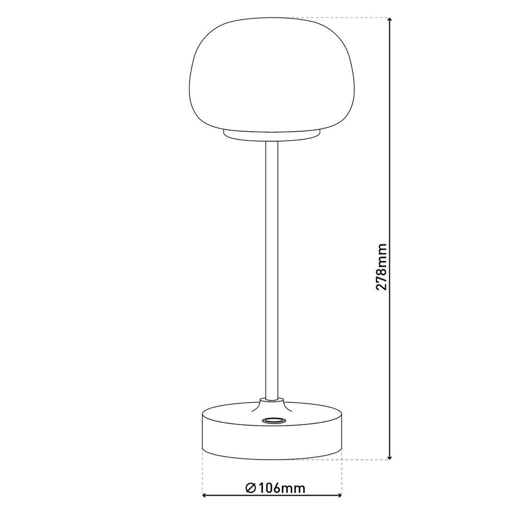 Pina LED Tafellamp 30cm Wit - Näve