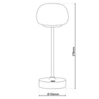 Pina LED Tafellamp 30cm Wit - Näve