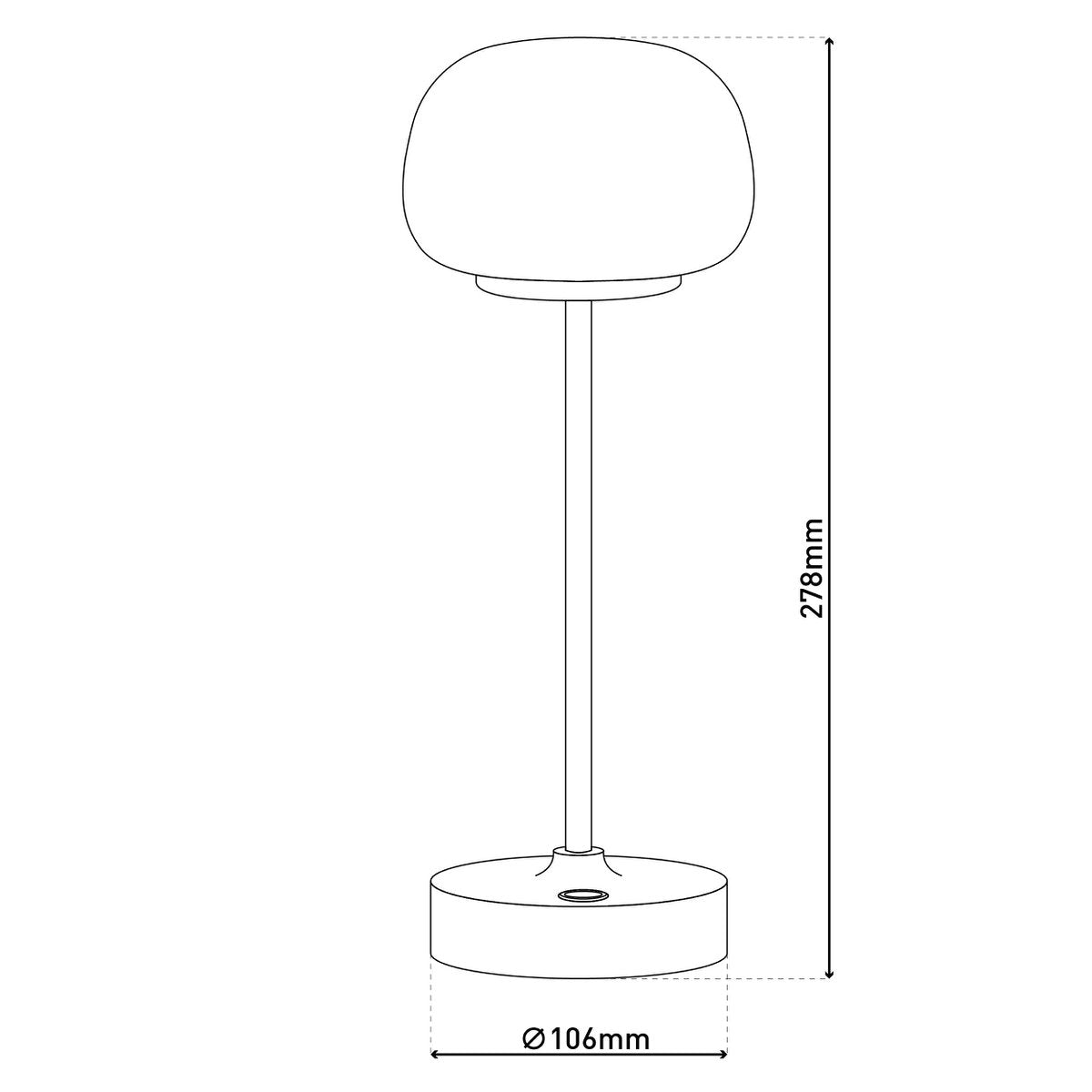Pina LED Tafellamp 30cm Wit - Näve