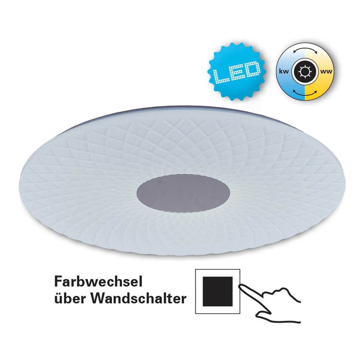 LED Plafondlamp Porto - Kristal 43cm