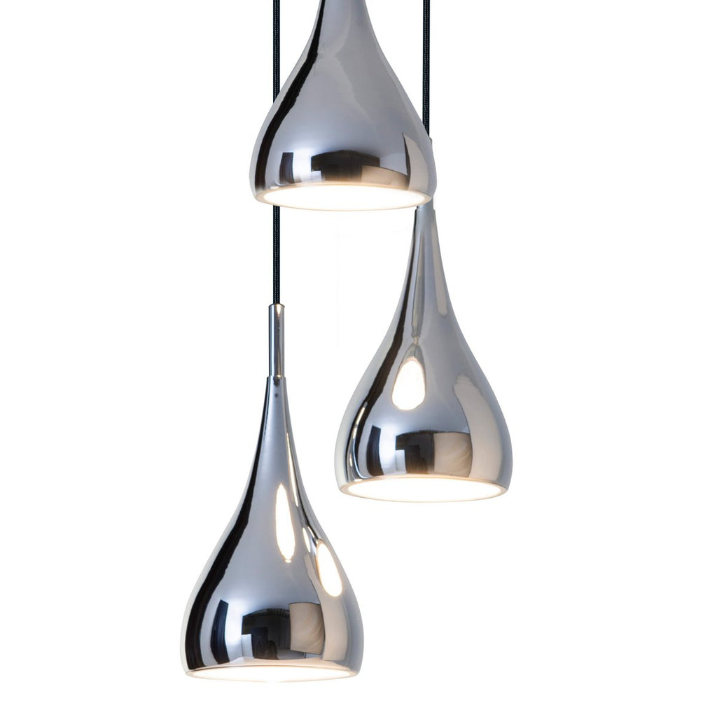 Näve Stijl Hanglamp - Chroom 3-Lichts Retro