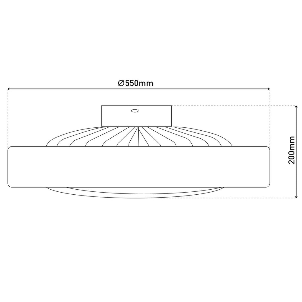 Näve Viento LED Plafondlamp met Ventilator 55cm