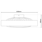 Näve Viento LED Plafondlamp met Ventilator 55cm