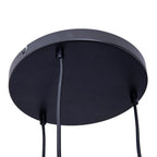 3-zits hanglamp "Casco" hangende lamp gemaakt van metaal in zwart en goud, met E27-versies. Stijlvolle verlichting voor woonkamer, eetkamer of keuken.