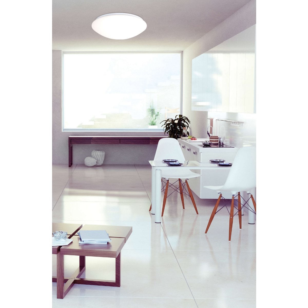 Näve Dublin LED Plafondlamp 27cm Wit