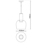 Näve Funda Hanger 150cm Messing Amber Glas