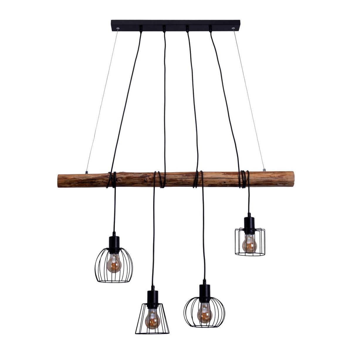 Näve Woodland Hanglamp - Zwart 100cm