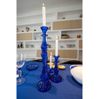Blauwe kandelaar groot - Aulica - 41cm