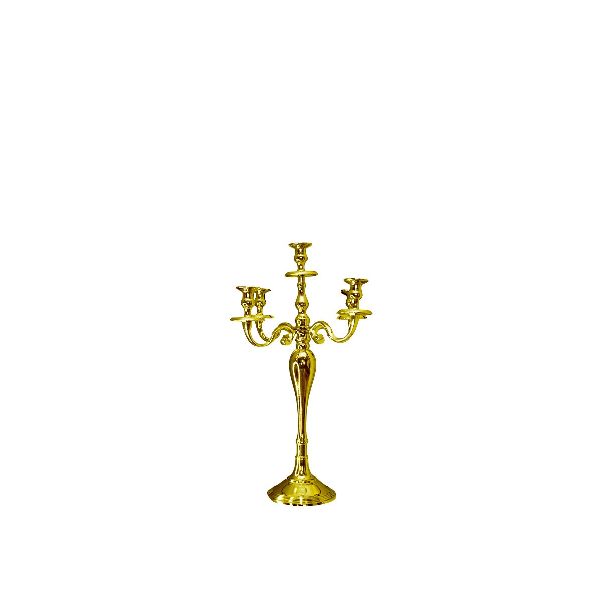 Gouden Aulica Kandelaar 5 Lichten 40cm Hoog