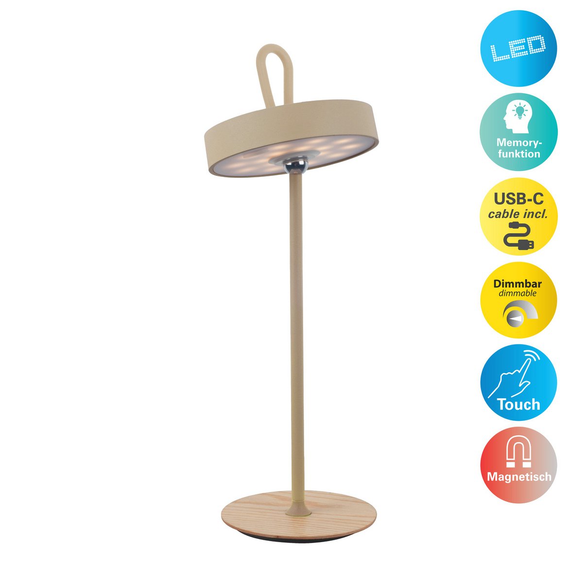 Näve LED Tafellamp Batterij Magnetisch 36cm