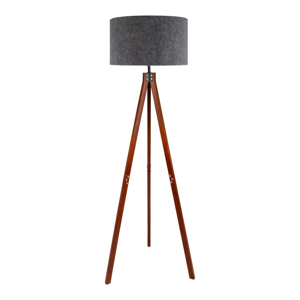Filco Staande Lamp - Hout 147cm Grijs Bruin