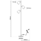 Näve Maron Staande Lamp - Bruin 153cm E14